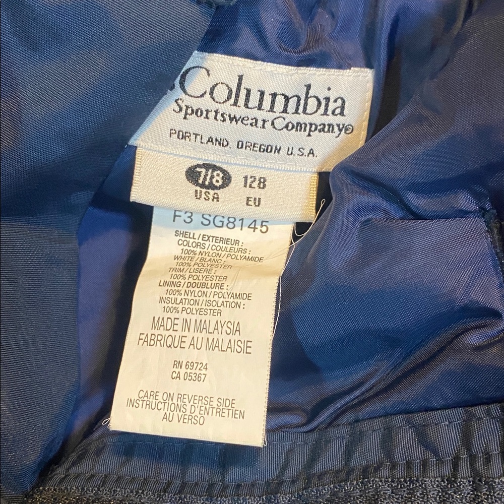 Columbia Snow Pants Kids 7-8 Blue Lined Insulated Winter Ski - Picture 7 of 15